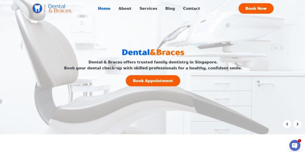 Dental Braces website mockup